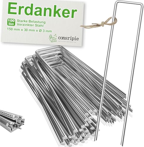 Bodenanker Erdanker Aus Stahl 100 Stück Heringe Camping Erdnägel Boden Zelt Haken Stabil Befestigungshaken Von Zeltheringe Zäunen Unkrautvlies Gartenvlies Befestigung Estrichmatten Zeltheringe Stabil von Consripie