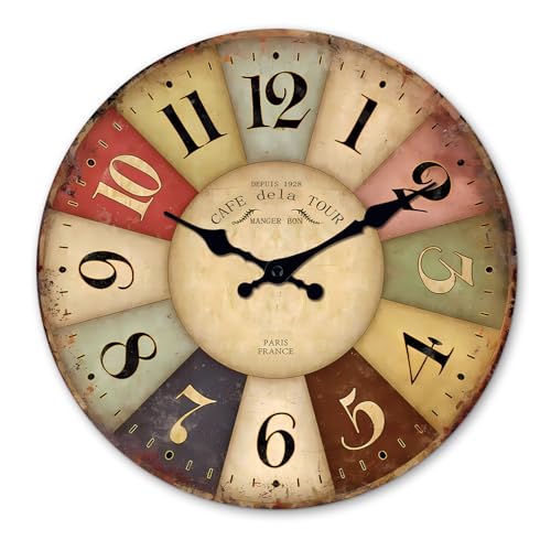 Analog Wood Wall Clocks Battery Operated 12 Inch Modern Wall Clock for Bedroom Decorative Wall Clock Non Ticking(No Solid Wood, It is with MDF Material) von Constantplanet