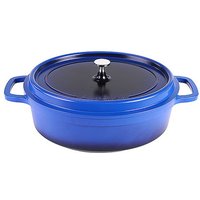 Contacto AluChef® Kochtopf Cocotte oval 35 cm x 29 cm blau von Contacto