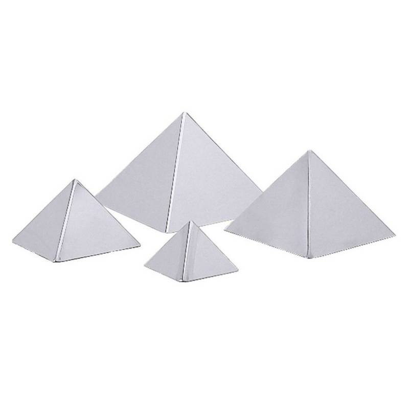 Contacto Backform, Edelstahl Pyramide aus Edelstahl, hochglänzend, 8,5 x 8,5 cm von Contacto