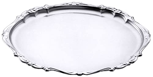 Contacto Edelstahl Barock-Tablett oval 47 x 36 cm von Contacto