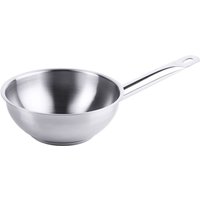 Contacto Sauteuse Edelstahl 18/10 Ø16 cm mit Rohrgriff & Schüttrand, induktionsgeeignet, Kapselboden, Kochtopf ohne Deckel von Contacto