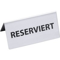 Contacto Edelstahl Tischschild RESERVIERT von Contacto