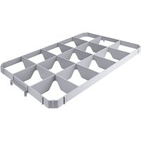Contacto Einsatz für 15 Gläser, oben, Kunststoff, geeignet für 60 x 40 cm Transportboxen, max. Glasdurchmesser 10,5 cm von Contacto