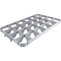 Contacto Einsatz für 24 Gläser, oben, Kunststoff, geeignet für 60 x 40 cm Transportboxen, max. Glasdurchmesser 8,5 cm von Contacto