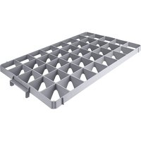 Contacto Einsatz für 40 Gläser, oben, Kunststoff, geeignet für 60 x 40 cm Transportboxen, max. Glasdurchmesser 6,5 cm von Contacto