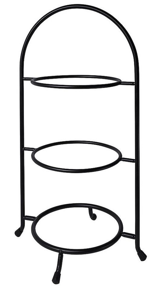 Contacto Etagere, Stahldraht, Telleretagere, für Teller 17.5 bis 23 cm, dreistufig von Contacto