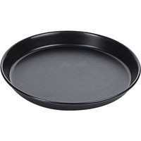 Contacto Pizzablech aus Schwarzblech, ∅22 cm, 2,5 cm hoch, gebördelter Rand, Gastro-Qualität, nicht spülmaschinengeeignet von Contacto