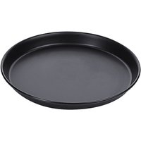 Contacto Pizzablech aus Schwarzblech, ∅24 cm, 2,5 cm hoch, gebördelter Rand, Gastro-Qualität, nicht spülmaschinengeeignet von Contacto