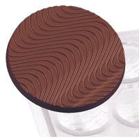 Contacto Pralinenform Ronde für 8 Pralinen 55 x 5 mm, große Formplatte 27,5 x 13,5 x 2,5 cm aus Kunststoff, transparent von Contacto