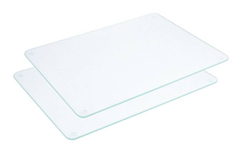 Contacto Schneidebrett, Glas, (Set, 2-St), Glas-Schneidebretter mit antirutsch Füßen, hygienisch und spülmaschine von Contacto