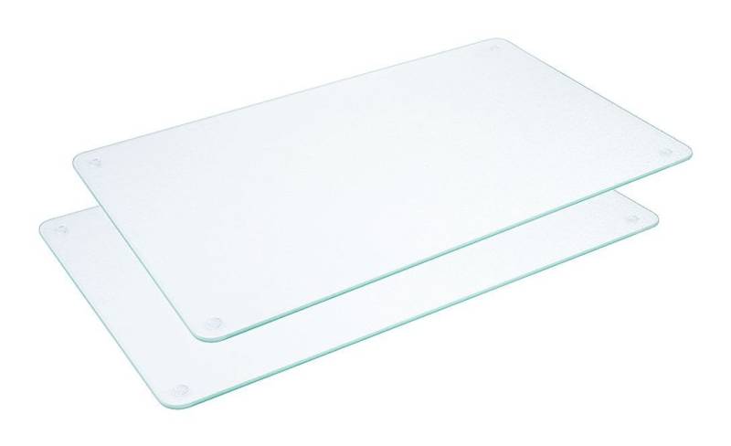 Contacto Schneidebrett, Glas, (Set, 2-St), Glas-Schneidebretter mit antirutsch Füßen, hygienisch und spülmaschine von Contacto
