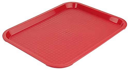 Contacto Serviertablett rechteckig 35 x 26,5 cm rot Polypropylen rutschhemmend Gastro-Tablett von Contacto