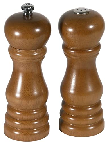 Contacto Set Salzstreuer/Pfeffermühle Dunkelbraunes Holz, 16 cm von Contacto