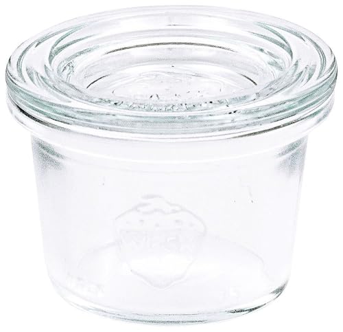 Contacto Original Gläser 24er Set Einmachgläser 35 ml Ø4 x 3,5 cm, Einkochgläser mit Glasdeckel - ideal zum Einwecken, Aufbewahren & Dekorieren von Contacto