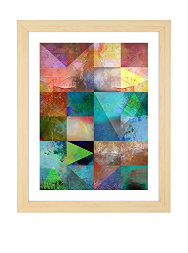 Contemporary Wood Tomasucci Geometrical Colours Rahmen, Holz, 75x55x3 cm, Mehrfarbig von Contemporary Wood
