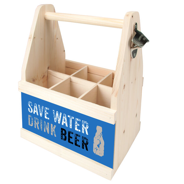 Contento Beer Caddy Flaschenträger mit Flaschenöffner für 6 Flaschen von Contento