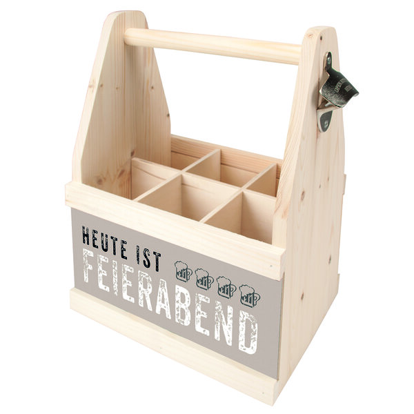 Contento Beer Caddy Flaschenträger mit Flaschenöffner für 6 Flaschen von Contento