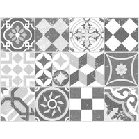 Contento Platzset "Mosaik, grau", (Set, 4 St.), für innen und außen geeignet, wasserabweisend von Contento