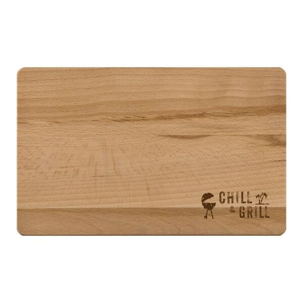 Contento Schneidebrett mit Saftrille, geölt und graviert von Contento