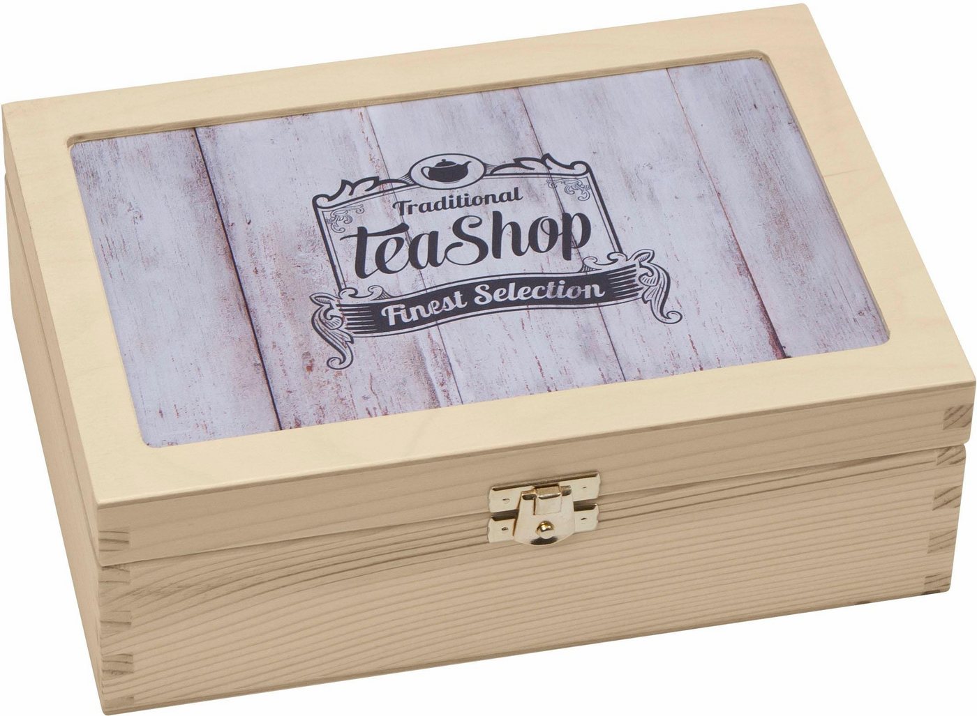 Contento Teebox Traditional Tea-Shop Finest Selection, Holz, (1-tlg) von Contento