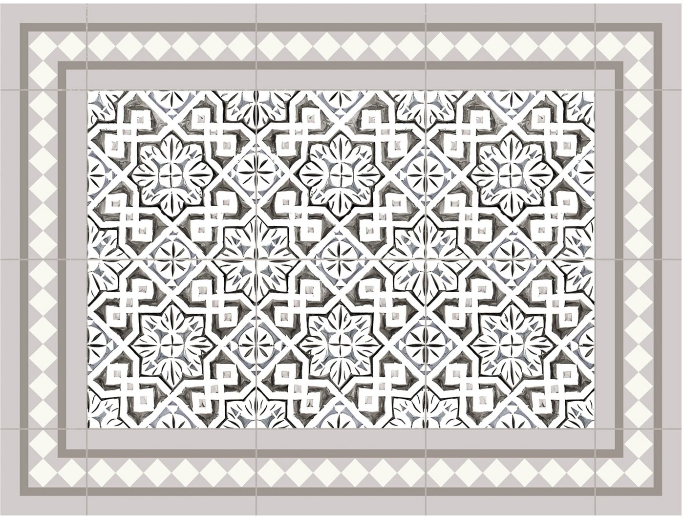 Platzset, Matteo, Tiles, moroccan beige, Contento, (Set, 4-St), für innen und außen geeignet, wasserabweisend von Contento
