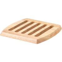 3 Stück Continenta quadratische Holz-Untersetzer aus Gummibaumholz, Unterlage für Töpfe und Pfannen, Größe: 20 x 20 x 1,5 cm, Danto® Vorteils-Set von Continenta