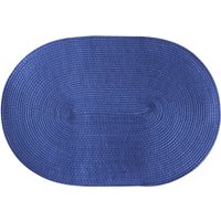 4 Stück Continenta Tischsets geflochten, ovale Form, Platzsets, Platzmatten, Tischmatten in Gastro Qualität, 45 x 31 cm, königsblau, Set by Danto® von Continenta