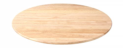 Continenta Drehplatte aus Gummibaumholz, Servierplatte, Drehbrett, Drehteller, Käseplatte, Größe: Ø 46 x 3,5 cm von Continenta