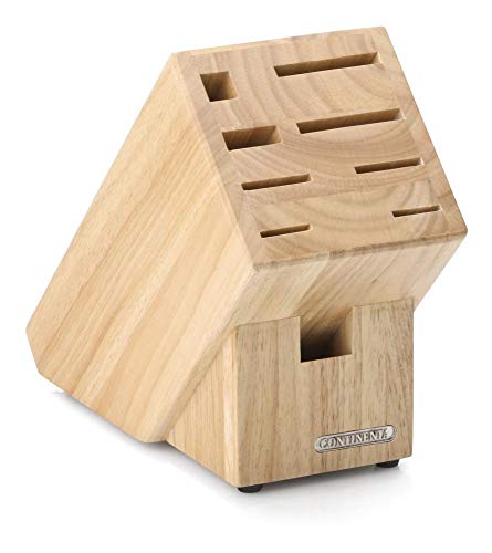 Continenta Messerblock aus Gummibaumholz mit Schlitzen für 7x Messer, Wetzstahl und Schere, Größe 22 x 11,5 x 22 cm (ohne Messer) Continenta Messerblock aus Gummibaumholz mit Schlitzen für 7x Messer, Wetzstahl und Schere, Größe 22 x 11,5 x 22 cm (ohne Messer) von Continenta