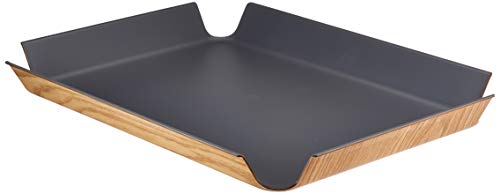Continenta 2902 - Rutschfestes Tablett - Rechteckig , Grau, 45 x 34 cm von Continenta