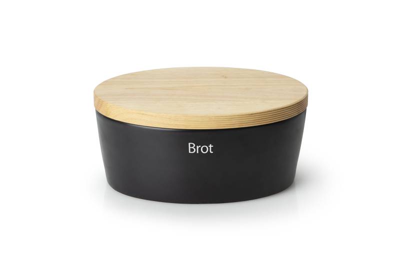 Continenta Brottopf in Keramik Schwarz, Oval von Continenta