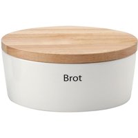 Continenta Brottopf oval mit Holzdeckel 30 x 23 x 13,5 cm von Continenta