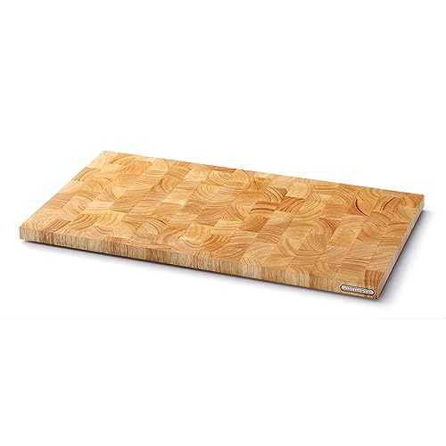 Continenta Schneidebrett Stirnholz 54 x 29 x2 ,7cm aus Gummibaumholz, mit vier Gummifüßen von Continenta