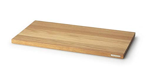 Continenta Schneidebrett aus Eiche, 54 x 29 x 2,7 cm, mit Öl veredelt, Küchenbrett mit sicherem Stand, rutschhemmende Gummifüßchen, platzsparend, C 4109 von Continenta