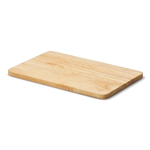 Continenta Schneidebrett aus Gummibaumholz, Tranchierbrett, Brotzeitbrett, Küchenbrett, Maße: 24 x 15 x 1 cm, 1 Stück von Continenta