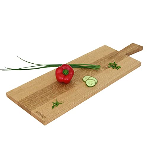 CONTINENTA Schneidebrett mit Griff, Eiche, ca. 70 x 23 x 2,2 cm | CON-04104000 | 4017167410401 von CONTINENTA