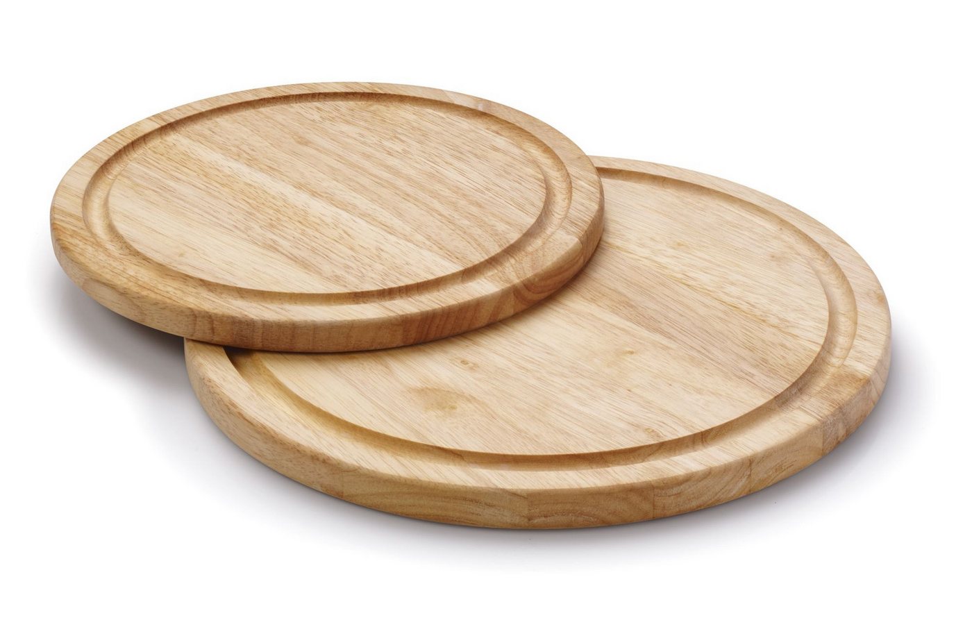Continenta Teller, Steakteller aus Gummibaumholz mit einem Durchmesser von 30 x 1,8 cm von Continenta