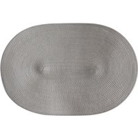 Continenta Tischset geflochten, ovale Form, Platzset, Platzmatte, Tischmatte in Gastro Qualität, 45 x 31 cm, grau von Continenta