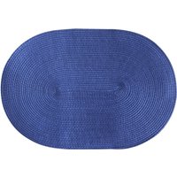 Continenta Tischset geflochten, ovale Form, Platzset, Platzmatte, Tischmatte in Gastro Qualität, 45 x 31 cm, königsblau von Continenta