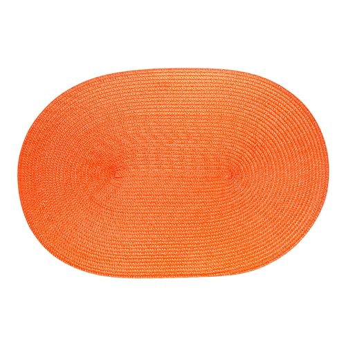 Continenta Tischset geflochten, ovale Form, Platzset, Platzmatte, Tischmatte in Gastro Qualität, 45 x 31 cm, orange von Continenta