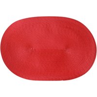 Continenta Tischset geflochten, ovale Form, Platzset, Platzmatte, Tischmatte in Gastro Qualität, 45 x 31 cm, rot von Continenta