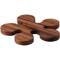 Continenta Topf- und Pfannen-Untersetzer aus Akazienholz in Klecks-Optik und Edel Qualität, Holz Topfunterlage, Größe: Ø 16 x 1,2 cm von Continenta