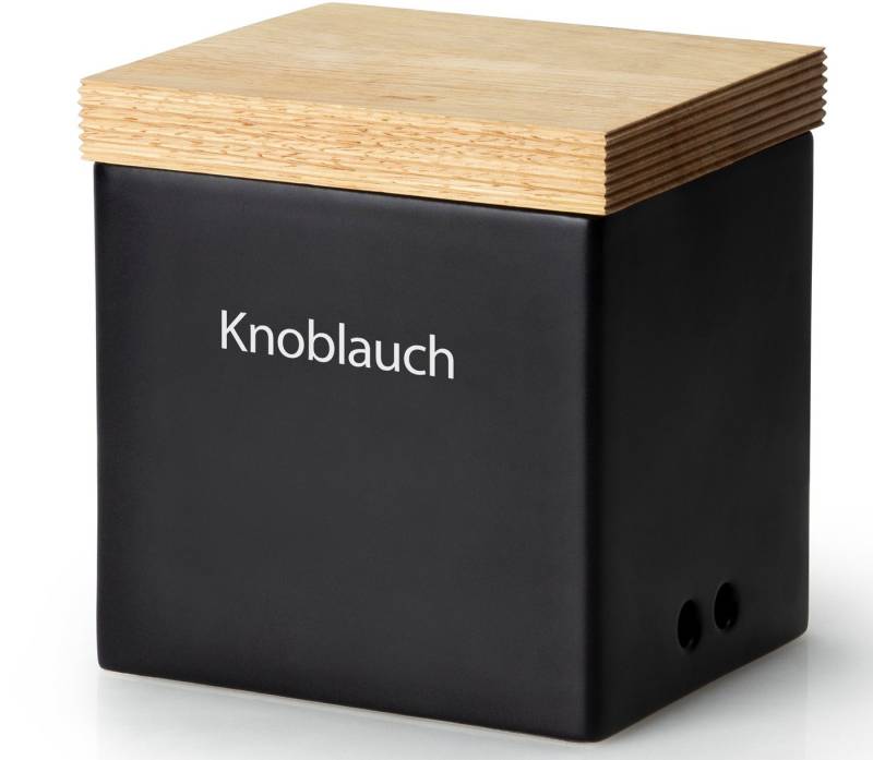 Continenta Vorratsdose, Holz, Keramik, (1-tlg), Knoblauchtopf von Continenta