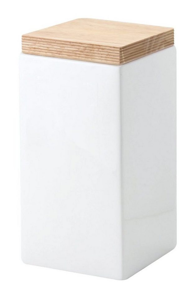 Continenta Zuckerdose, Keramik, (Set, 4-tlg), Vorratsdose aus Keramik, mit Holzdeckel, 10 x 10 x 12.5 cm von Continenta