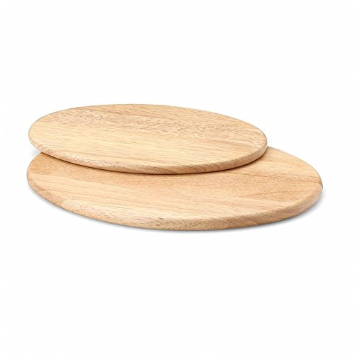 Continenta ovales Schneidebrett aus Gummibaumholz, Tranchierbrett, Küchenbrett, Größe: 30 x 20 x 1,2 cm Continenta ovales Schneidebrett aus Gummibaumholz, Tranchierbrett, Küchenbrett, Größe: 30 x 20 x 1,2 cm von Continenta