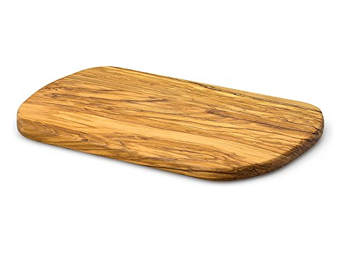 Olivenholz Brett 34x22cm Handarbeit aus nachhaltigen Anbau Schneidebrett Servierbrett Holzbrett Olivenholzbrett Schneideblock Servierplatte von Continenta