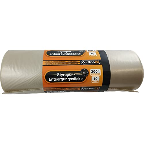 Entsorgungssäcke für Styropor 300L Abfallsäcke 165x120cm Styroporsack Pack 10 Stück Cts von Contoo