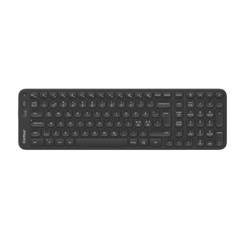 Contour Balance Keyboard | Compact Wireless Keyboard with USB Receiver | FR Layout | Numeric Keypad | Home and Office | for Windows and Mac von Contour