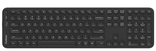 Contour Balance Keyboard | Full-Size Wireless Keyboard with USB Receiver | DE Layout | Numeric Keypad | Home and Office | for Windows and Mac von Contour